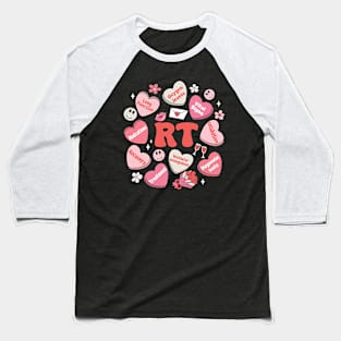 Respiratory Therapy RT Valentine_s Day Candy Heart Baseball T-Shirt